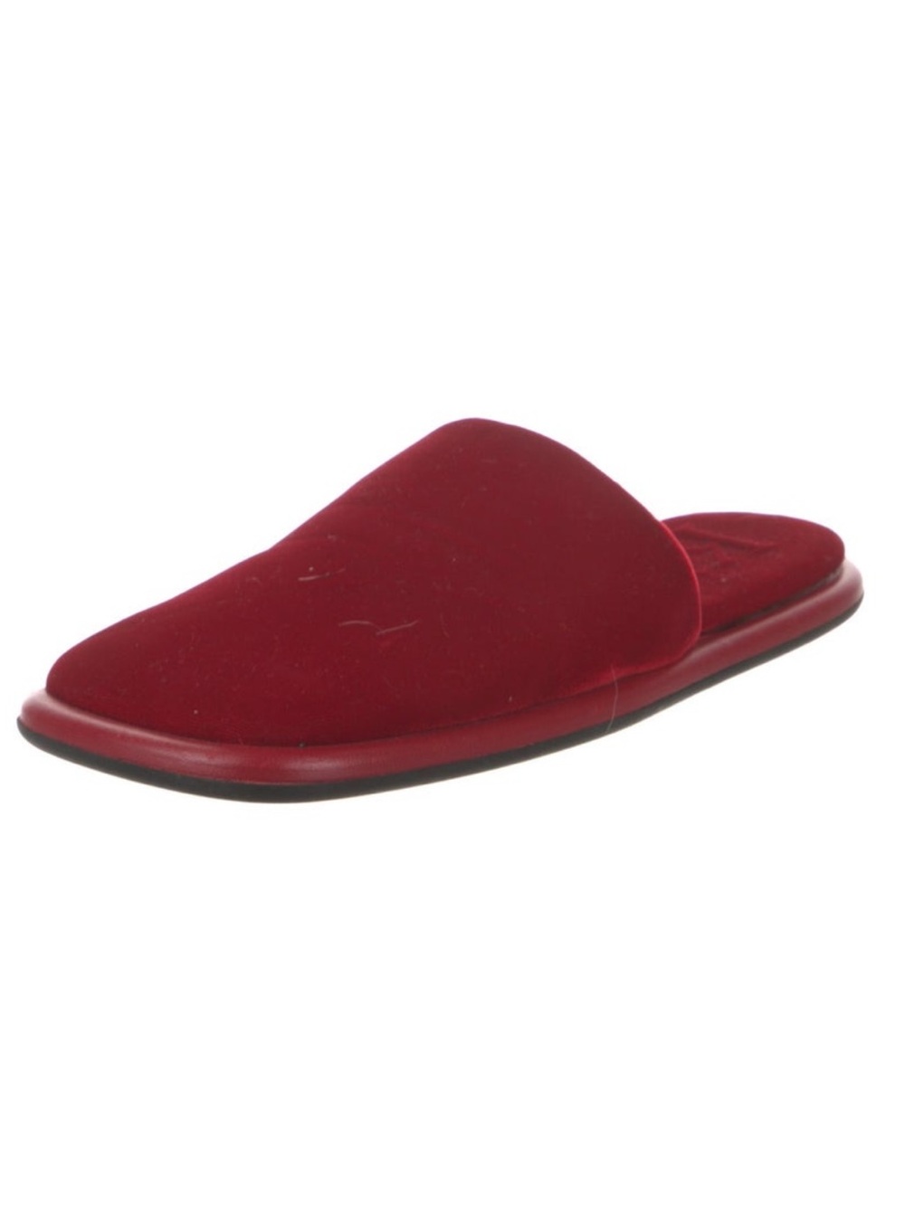 Khaite Monaco Leather-Trimmed Velvet Slides